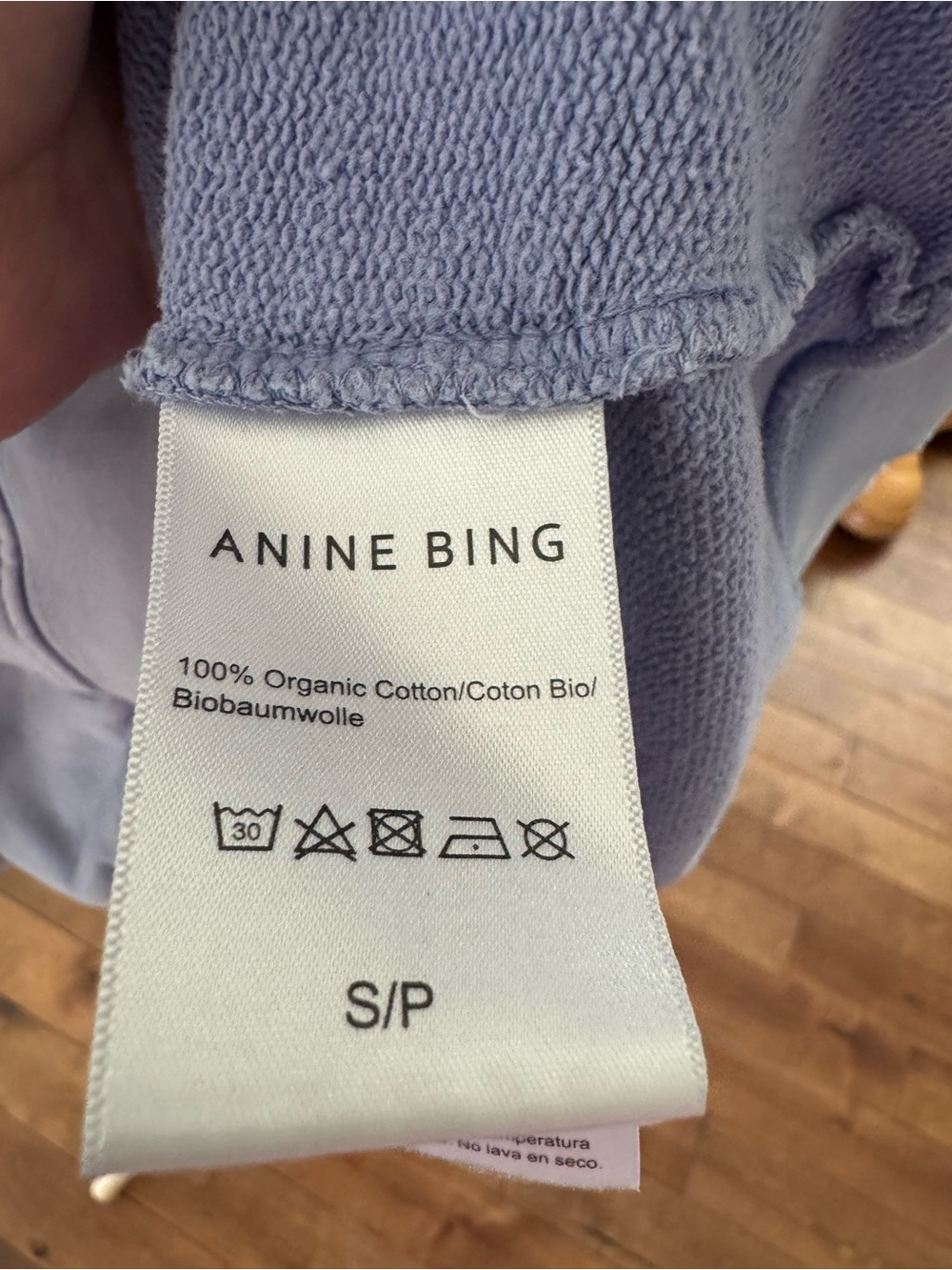 ANINE BING B.I.N.G. Oversized Sweatshirt Small lavender Graphic Pullover - Picture 4 of 6